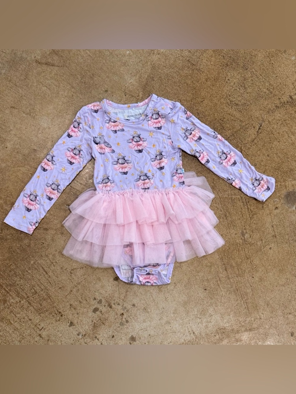 POSH PEANUT Philomena Tulle Bodysuit Dress 18-24 m NWOT